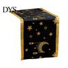 Modern Table Dressing Eid Mubarak Runner, Ramadan Gold Moon Stars Tablecloth, Islamic Happy Holiday Home Accessories Rectangular Cloth for Dining