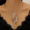 Elegantes geometrisches Wellen-Choker: Europäische & Amerikanische Halskette für Frauen
