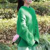 Sunny Like Me Green Sweater: Women's Loose, Lazy Style, Soft Pullover Knitted Top Inspired by Zhao Jinmai.