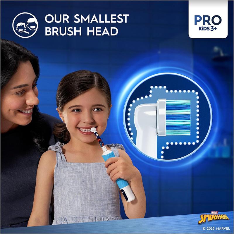 Oral B D103K Kids Electric Toothbrush Children Toothbrush 1 Handle 1 Replacement Brush Head
