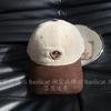 Passende Farbe Bärenstickerei Baseballkappe Herbst und Winter Neu Herren und Damen Gesicht Klein Cord Cap Trend