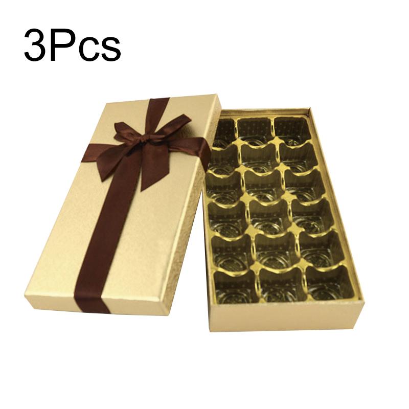 1 Stück Schokoladenpapierbox Geburtstagszubehör Papier Hochzeit Valentinstag Babyparty Süßigkeiten Geschenkboxen DIY 9/18 Fächer Verpackung