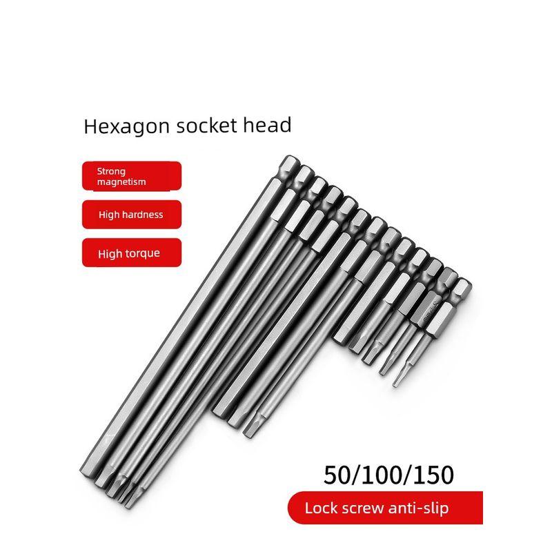 

Hexagon Socket Bit Pneumatic Electric Screwdriver S2 Strong Magnet Wind Screwdriver Straight Handle Screwdriver Head Electric Drill Long Suit 3/4/5/6/8x 100 [5 in total]]