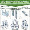 1 PCS Silver Stainless Steel U-Bolt Type Wire Rope Clip Clamp Bolt M3-M12mm Household Hardware for Working