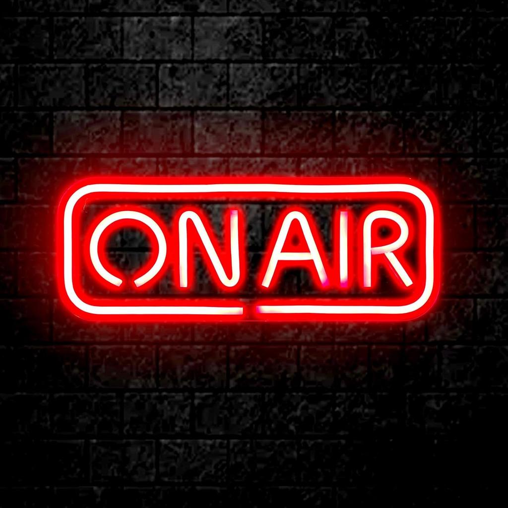 ON AIR Neon Signs, LED Studio Live Decorative Lights, Streaming Recording Sign, USB Connected, for Streamers Influencers Gamers Room Bar Club Home