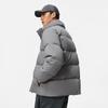 Li Ning Fitness Series Solid Color Stand Collar Water Resistant Short Down Jacket Men Jackets Smoke-Gray AYMT105-2