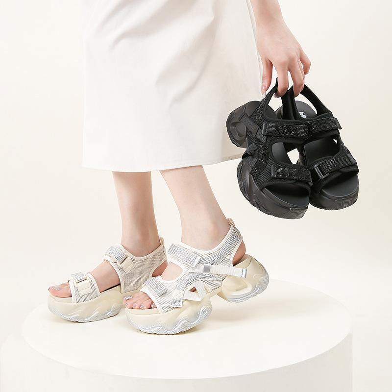 2025 New Women's Sandals Women's Fashion Sports Sandals Velcro Premium Platform Summer Women's Shoes