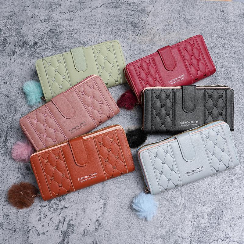Long PU Leather Wallet for Women Card Holder Large Capacity Hasp Zipper Coin Purse Multi Card Organizer Cell Phone Wristlet
