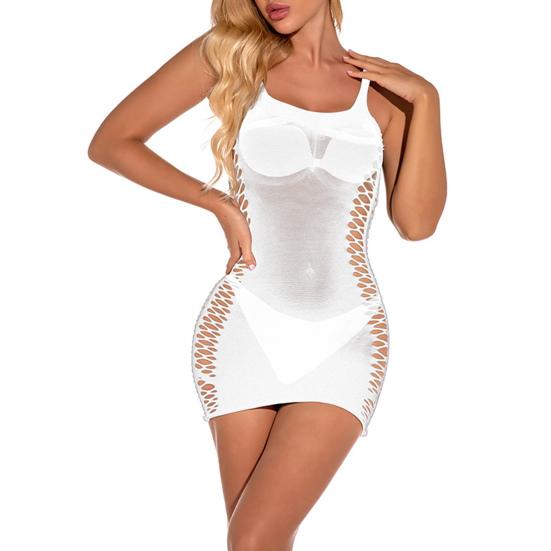 Underwear Dress Hollow Out Butt Lift Summer Pure Color Hip Wrap Night Dress for Bedroom