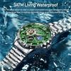 Luxury Automatic Mechanical Men Watch Fashion Moon Phase Business Watches Hollow Tourbillon Stainless Steel Men Wristwatch
