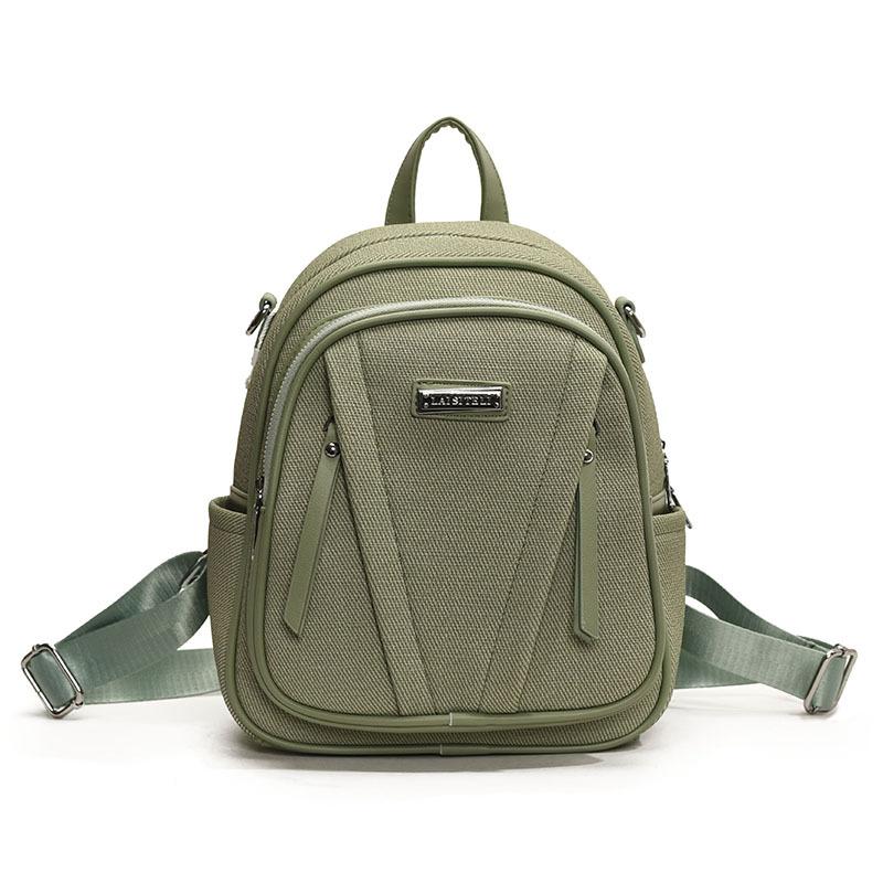 Women's new backpack leather large-capacity double backpack + backpack simple and versatile fashion solid color