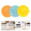 Silicone Suction Plate and Bowl Holders for Toddlers, 3-Pack with Double-Sided Suction Cups, Non-Slip Stable Feeding System, Assorted Colors