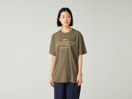 Snow Peak Flyfishing Club Graphic Short Sleeve T-Shirt SPF-TS-25AU902, Men's and Women's, Size M, GREIGE