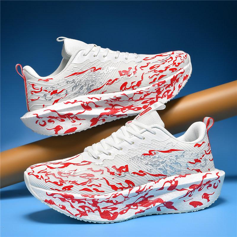 Jungen Carbonplatten Renn-Laufschuhe - Leichte, Atmungsaktive, Stoßdämpfende Sportschuhe für mittlere und große Kinder