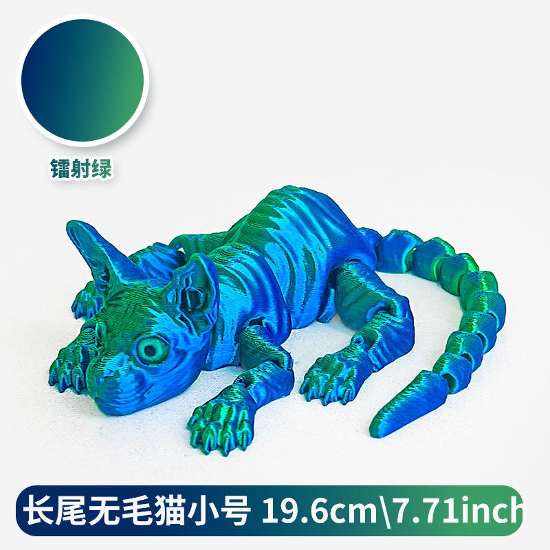 3D Printed Sphynx Cat Figurine Cute Hairless Cat Sculpture Modern Home Decoration Ornaments Creative Gifts For Cat Lovers Toy