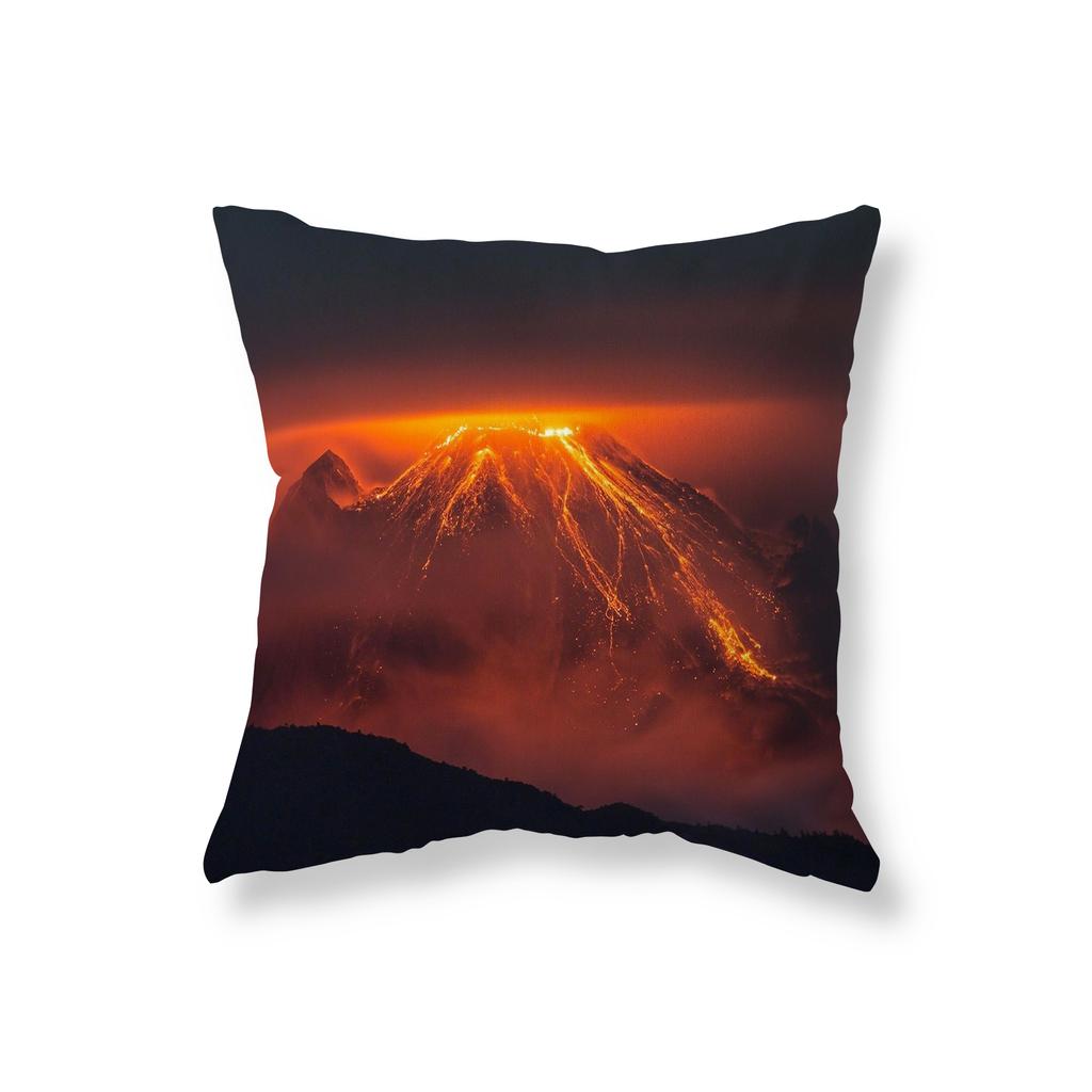 Volcanic Eruption Lightning Landscape Throw Pillow Cover Sofa Decorative Pillow Cover Chair Cushion Cover Room Home Decor