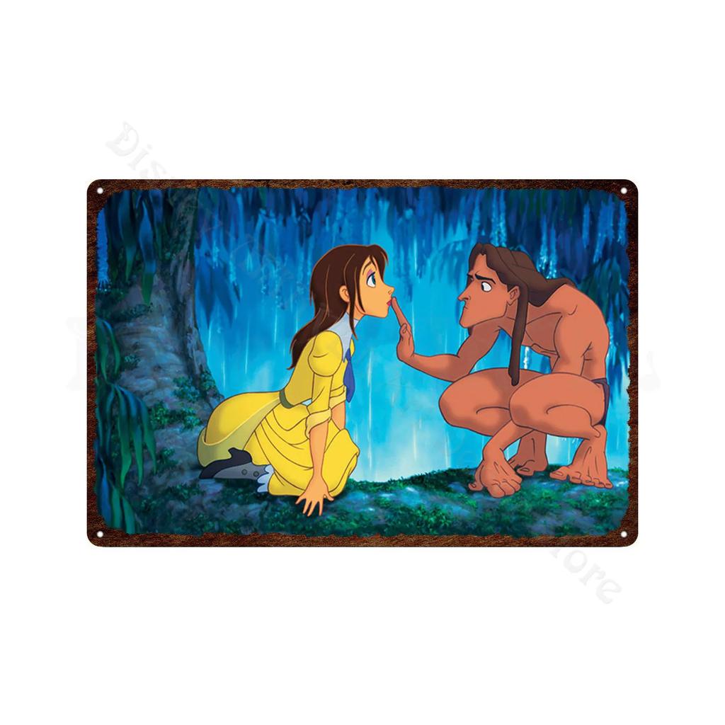Tarzan Metal Poster Classic Animated Films Vintage Tin Sign Plate Metal Plaque Wall Art Stickers For Room Decor