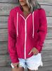 European & American Women's Autumn/Winter Casual Zipper Jacquard Hoodie Cardigan Coat
