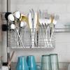 Stainless Steel Utensil Storage Rack Hanging Breathable Cutlery Organizer Drained Chopsticks Holder Fork
