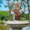 Dragon Water Fountain Statue Resin Garden Dragon Statue Fountain Decoration Outdoor Yard Floating Pond Swimming Bird Bath Tools