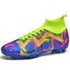 33-46 Unisex Football Boots Lace-nails Graffiti High Elastic Sock Mouth Training Artificial Captain Outdoor Sports Training Children Football Shoes