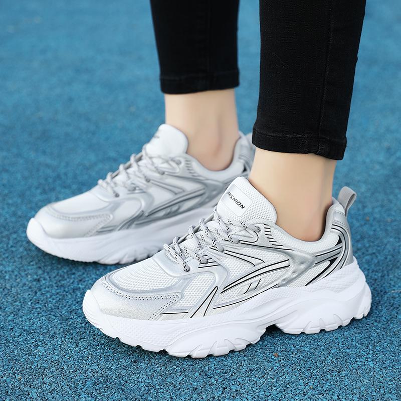 Women's Sports Shoes Breathable Women's Sports Shoes, Thick-Sole Height-Increasing Women's Sports Shoes