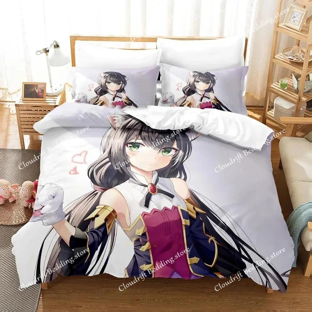 Anime Princess Connect ReDive Bedding Set Boys Girls Twin Queen Size Duvet Cover Pillowcase Bed Kids Adult Home Textileextile