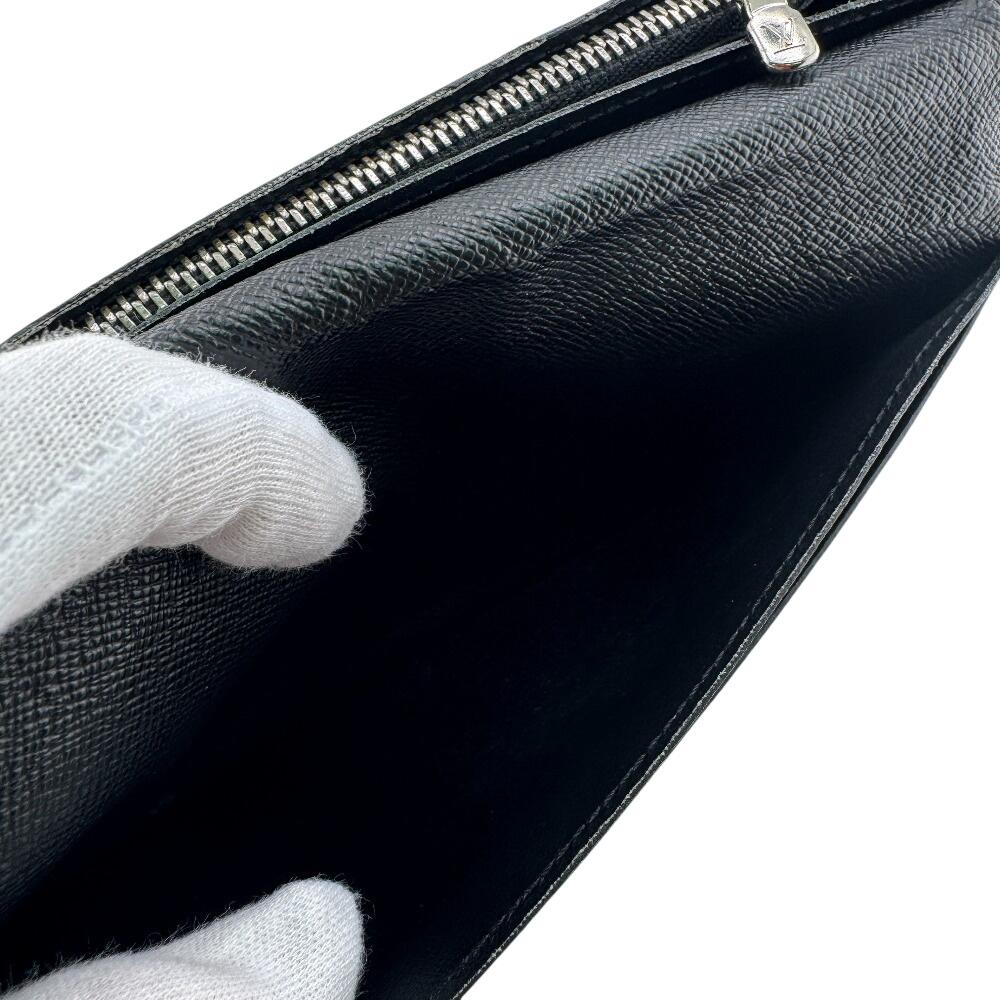 LOUIS VUITTON N62665 Damier Grafitte leather Brazza Portefeuille Purse gray leather mens Used