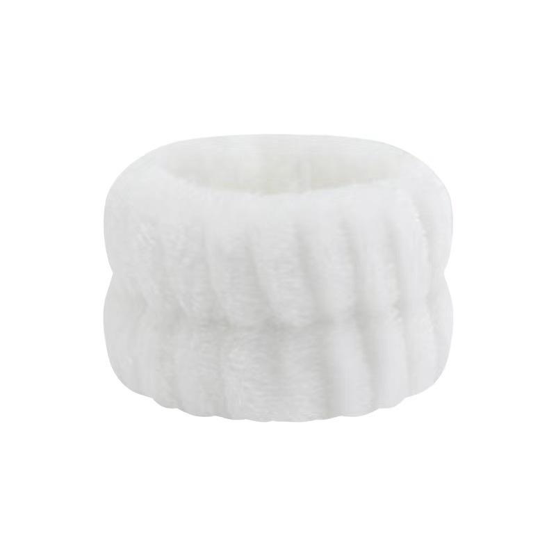 Moisture-Proof Facial Care Set: Bow Headband, Waterproof Wristbands, Hair Tie.