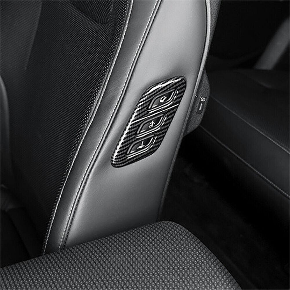 For Kia EV6 2022-2024 Carbon Fiber Seat Adjustment Switch Button Cover Trim 1PCS