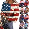 Women's Fitted Base Layer T-shirt With Printed Round Neck And Long Sleeves Top