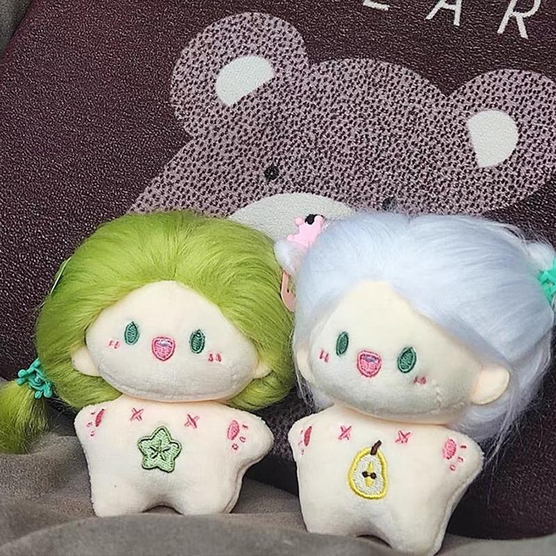Creative Fried Hair Doll Keychain Ins Toothless Dolls Pendant Diy Hairstyle Little Girl Keyring Schoolbag Hanging Ornament