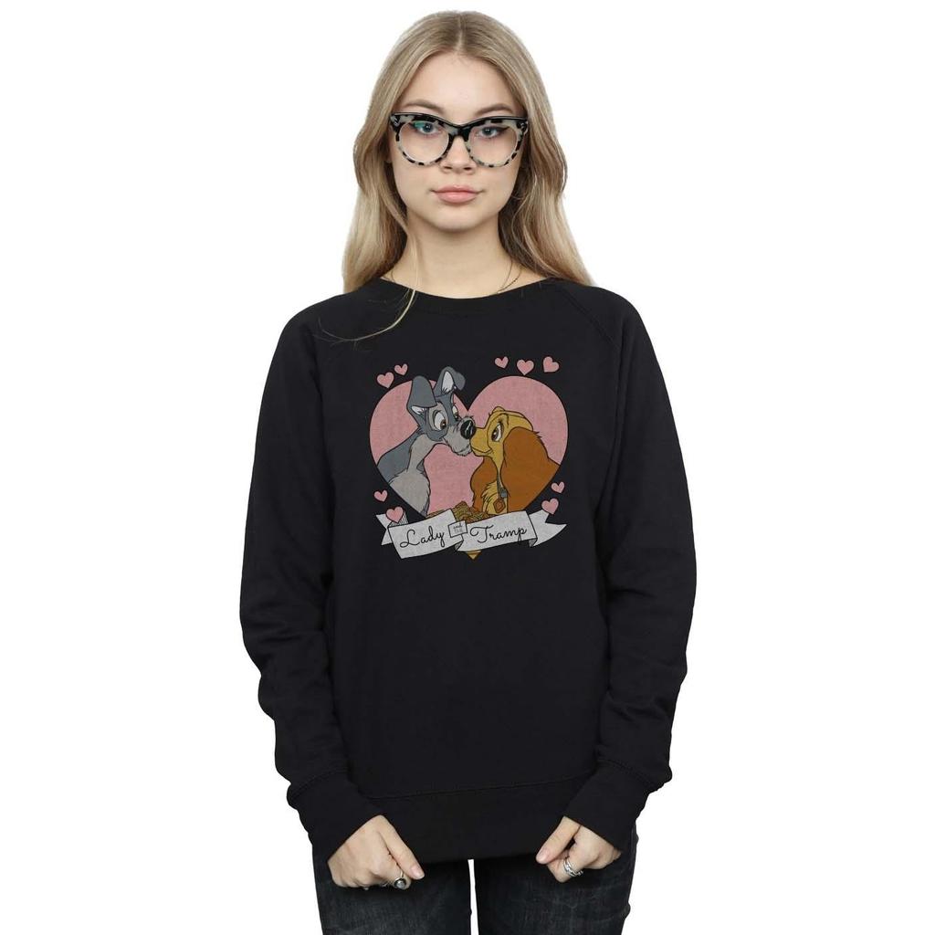 Disney Womens/Ladies Lady And The Tramp Love Sweatshirt