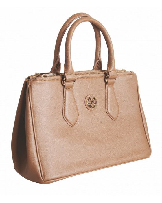 Tote Bag - CHRISTIAN LACROIX - Taupe - Coated Canvas - 2 Handles - Removable Shoulder Strap