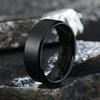 Srarry Fleld 8mm Tungstenový pánsky prsteň Povrchovo brúsený nerezový prsteň pre ženy Svadobný prsteň Šperky a doplnky pre páry