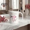 Smooth Surface Ceramic Mug Hairdresser Coffee Cup, Large Capacity Mug, Oversized Tea with Comfortable Handle Microwave Safe Cup Office Size