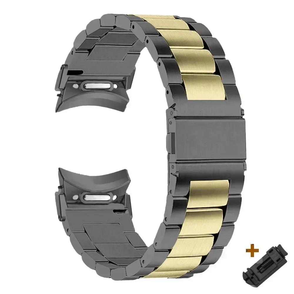 No Gaps Quick Fit Stainless Steel Strap For Samsung Galaxy 7FE 7 6 5 4 44 40mm 5 Pro 45mm Band For Galaxy Watch 6Classic 43 47mm