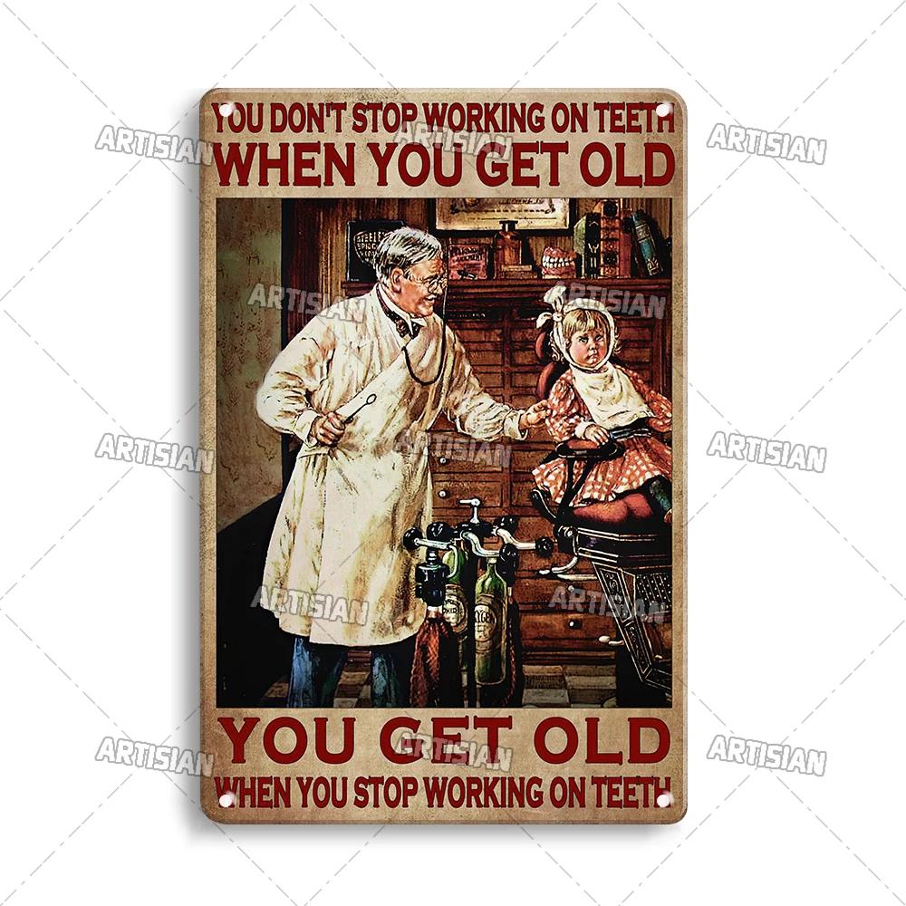 ARTISIAN Weathered Doctor Metal Poster Vintage Metal Tin Sign Man Cave Garage Wall Decorative Home Metal Plaque Art Metal Sign