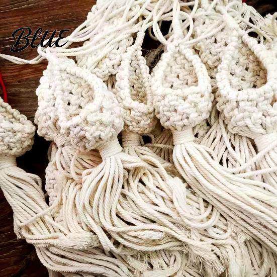 Tapestry Hanging Basket Living Room Flower Planter Landscaping Cotton Pineapple Shape Macrame for Net Bag