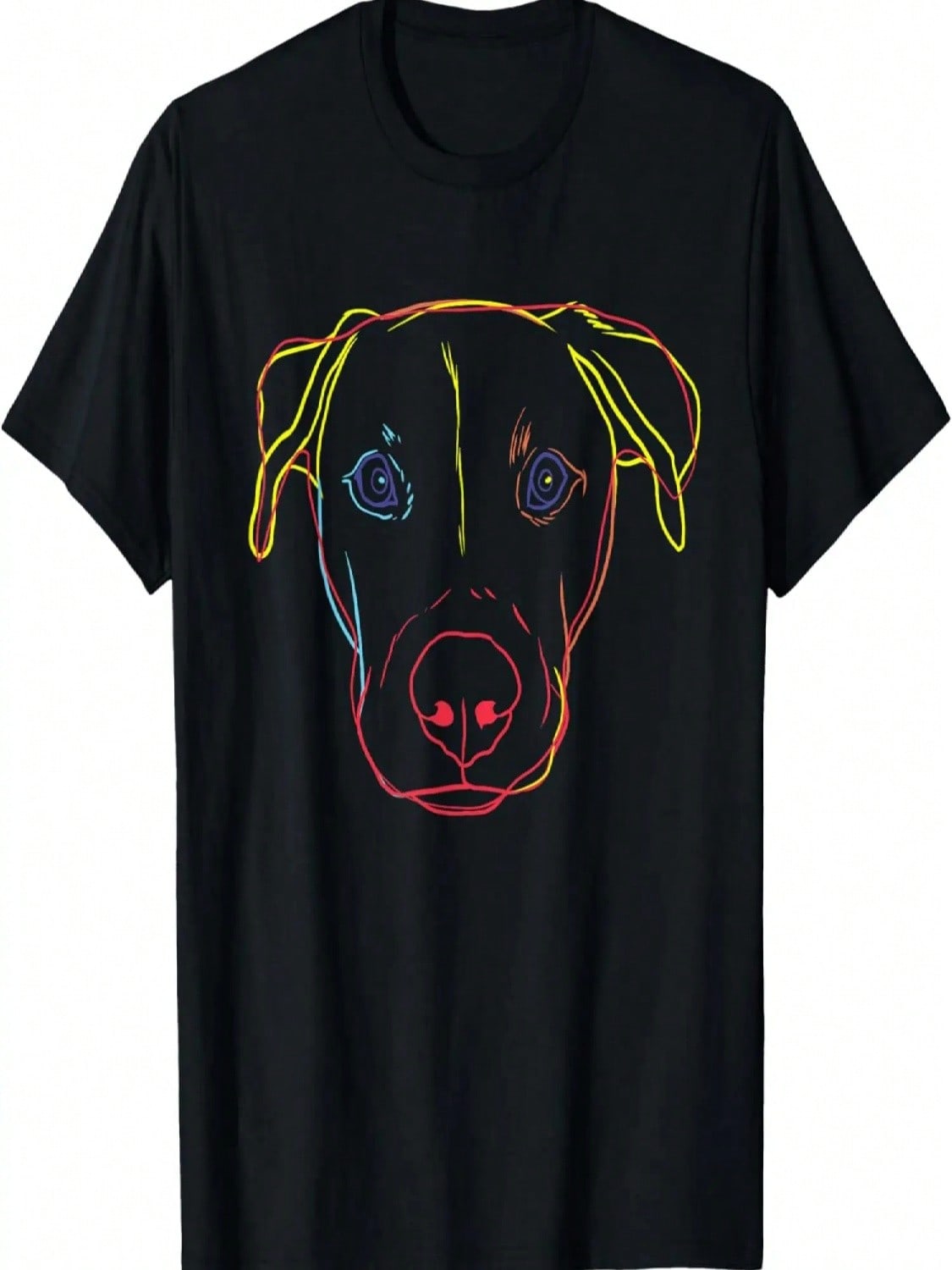 Colorful Dog Black Mouth Cur T-Shirt S разноцветный