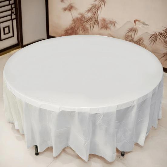 8 Stück Verdickte Tischdecke Schlichter Stil Reine Farbe Runde Form Rutschfest