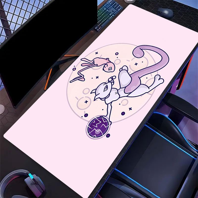 Mew Mouse Pad, Large Gaming Desk Mat, Non-slip XXL Mousepad for Laptop & Tablet, Mini PC Playmat with Stitched Edges