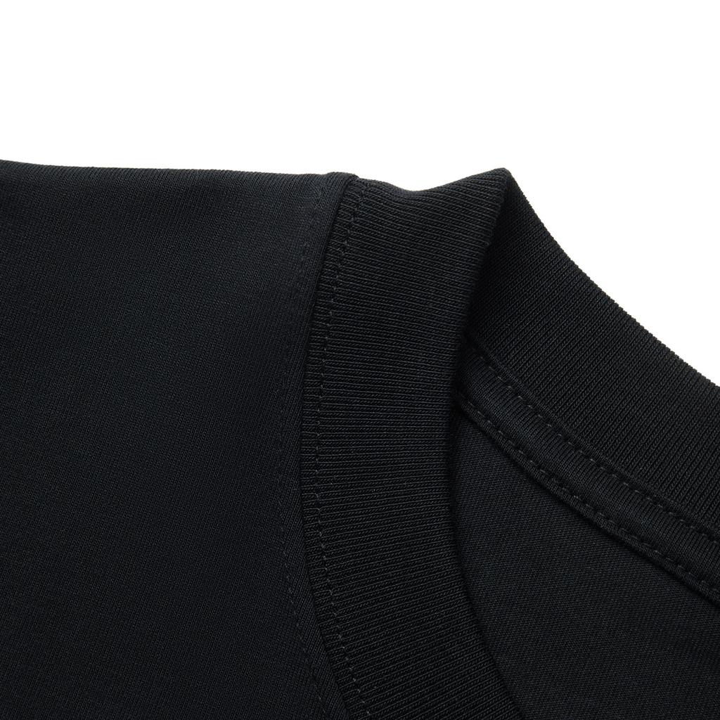Li-Ning Round Neck Casual Loose Short Sleeve T-Shirt Men Tops Black AHSV071-2