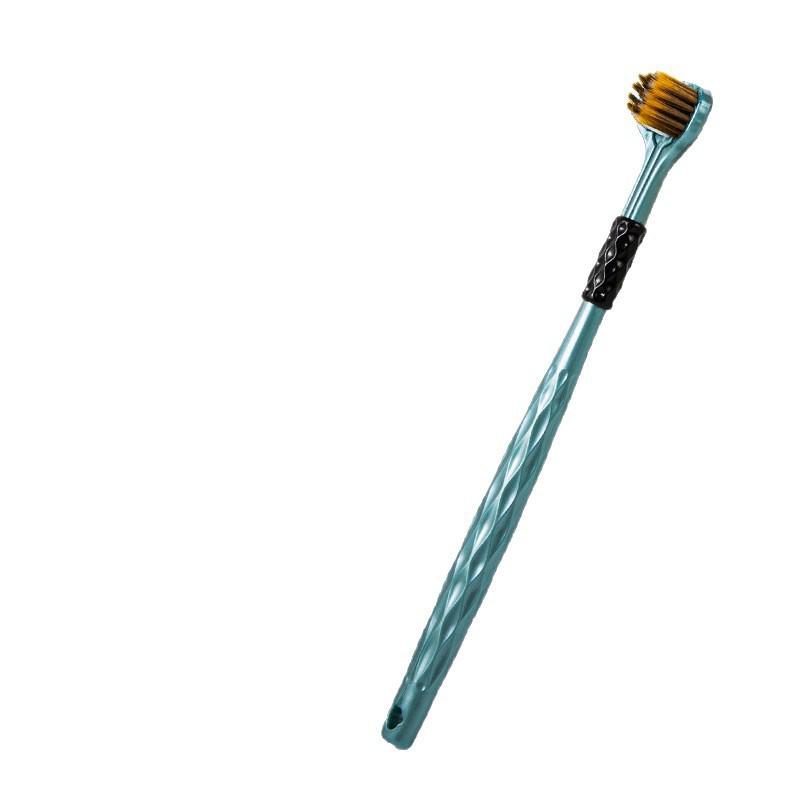Three-Sided Wrap-Around Toothbrush with Nano-Soft Bristles for Adults, Family Pack