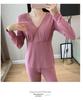 Summer Thin Modal Nursing Pajamas: Long Sleeve Set for Pregnant & Postpartum Women