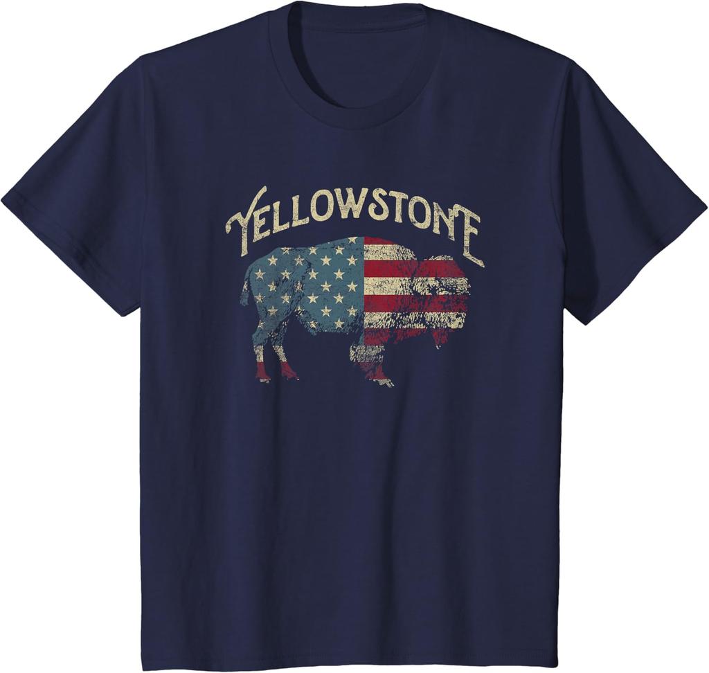 Vintage Yellowstone National Park Retro Men T Shirt