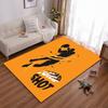 Basketball Style Carpet with Jump Shot Text In Bold Design Suitable for Use As an Anti-slip for Living Room Bedroom Sofas