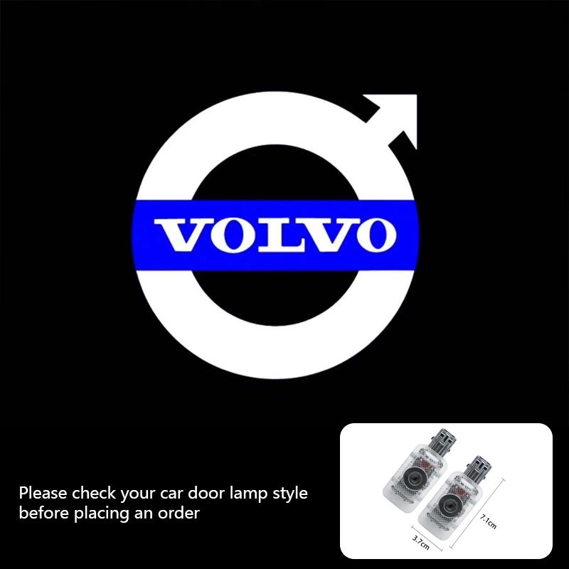 2Pcs Suitable for Volvo V40 V60 V90 XC40 XC60 XC90 S60 S90 car LED welcome lamp projector logo ghost lamp auto parts decoration.