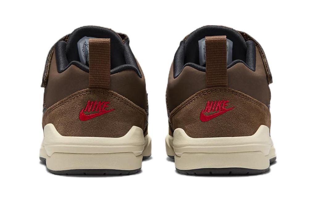 Jordan Air Jordan 1 Leather Versatile Anti kick Low top Kids Lifestyle Shoes Brown Children Aged 3 7 Years Old DX4398-200