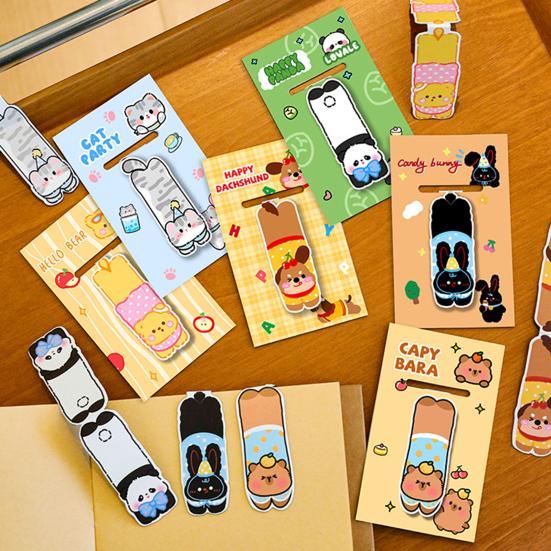 6Pcs Animal Magnetic Page Clips Cute PVC Bookmark for Students Readers Unique Magnetic Page